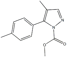 methyl 4-methyl-5-(4-methylphenyl)-1H-pyrazole-1-carboxylate Struktur