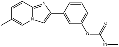 3-(6-methylimidazo[1,2-a]pyridin-2-yl)phenyl methylcarbamate Struktur