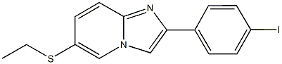 ethyl 2-(4-iodophenyl)imidazo[1,2-a]pyridin-6-yl sulfide Struktur