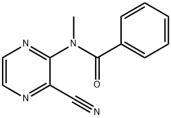 N-(3-cyano-2-pyrazinyl)-N-methylbenzamide Struktur