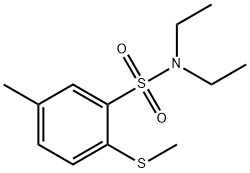 N,N-diethyl-5-methyl-2-(methylsulfanyl)benzenesulfonamide Struktur