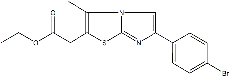 ethyl [6-(4-bromophenyl)-3-methylimidazo[2,1-b][1,3]thiazol-2-yl]acetate Struktur