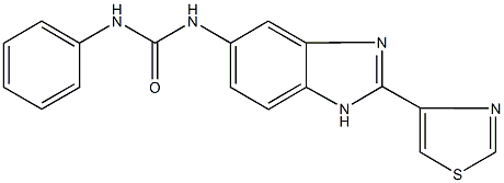 N-phenyl-N'-[2-(1,3-thiazol-4-yl)-1H-benzimidazol-5-yl]urea Struktur