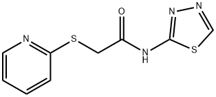 2-(2-pyridinylsulfanyl)-N-(1,3,4-thiadiazol-2-yl)acetamide Struktur