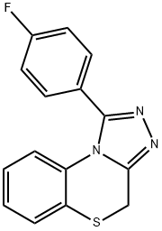 1-(4-fluorophenyl)-4H-[1,2,4]triazolo[3,4-c][1,4]benzothiazine Struktur