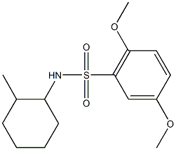 2,5-dimethoxy-N-(2-methylcyclohexyl)benzenesulfonamide Struktur