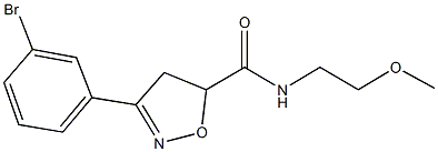 3-(3-bromophenyl)-N-(2-methoxyethyl)-4,5-dihydro-5-isoxazolecarboxamide Struktur