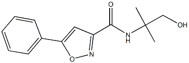 N-(2-hydroxy-1,1-dimethylethyl)-5-phenyl-3-isoxazolecarboxamide Struktur