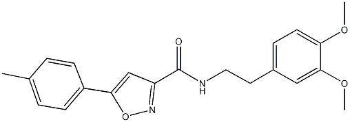 N-[2-(3,4-dimethoxyphenyl)ethyl]-5-(4-methylphenyl)-3-isoxazolecarboxamide Struktur