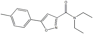 N,N-diethyl-5-(4-methylphenyl)-3-isoxazolecarboxamide Struktur