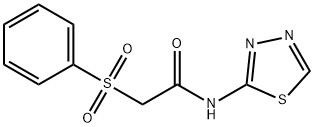 2-(phenylsulfonyl)-N-(1,3,4-thiadiazol-2-yl)acetamide Struktur