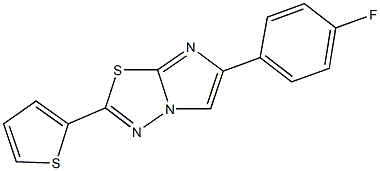 6-(4-fluorophenyl)-2-(2-thienyl)imidazo[2,1-b][1,3,4]thiadiazole Struktur