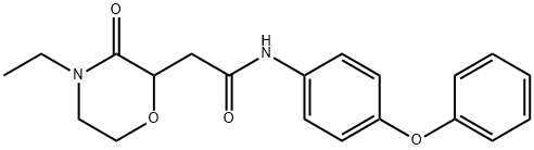 2-(4-ethyl-3-oxo-2-morpholinyl)-N-(4-phenoxyphenyl)acetamide Struktur