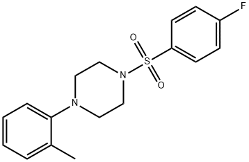 1-[(4-fluorophenyl)sulfonyl]-4-(2-methylphenyl)piperazine Struktur