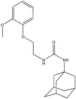 N-(1-adamantyl)-N'-[2-(2-methoxyphenoxy)ethyl]urea Struktur