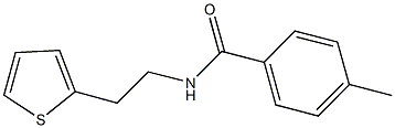 4-methyl-N-[2-(2-thienyl)ethyl]benzamide Struktur