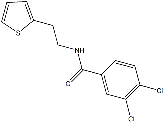 3,4-dichloro-N-[2-(2-thienyl)ethyl]benzamide Struktur