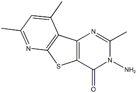 3-amino-2,7,9-trimethylpyrido[3',2':4,5]thieno[3,2-d]pyrimidin-4(3H)-one Struktur