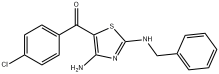 [4-amino-2-(benzylamino)-1,3-thiazol-5-yl](4-chlorophenyl)methanone Struktur