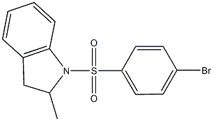 1-[(4-bromophenyl)sulfonyl]-2-methylindoline Struktur