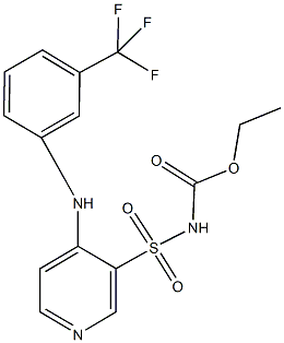 ethyl {4-[3-(trifluoromethyl)anilino]-3-pyridinyl}sulfonylcarbamate Struktur