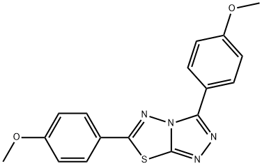 3,6-bis(4-methoxyphenyl)[1,2,4]triazolo[3,4-b][1,3,4]thiadiazole Struktur