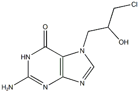 2-amino-7-(3-chloro-2-hydroxypropyl)-1,7-dihydro-6H-purin-6-one Struktur