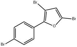 3,5-dibromo-2-(4-bromophenyl)furan Struktur