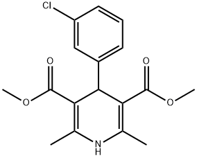 dimethyl 4-(3-chlorophenyl)-2,6-dimethyl-1,4-dihydro-3,5-pyridinedicarboxylate Struktur