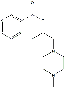 1-methyl-2-(4-methyl-1-piperazinyl)ethyl benzoate Struktur