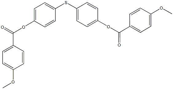 4-({4-[(4-methoxybenzoyl)oxy]phenyl}sulfanyl)phenyl 4-methoxybenzoate Struktur