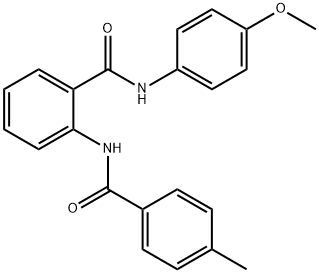 N-(4-methoxyphenyl)-2-[(4-methylbenzoyl)amino]benzamide Struktur