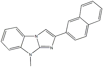 9-methyl-2-(2-naphthyl)-9H-imidazo[1,2-a]benzimidazole Struktur