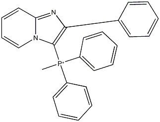 methyl(diphenyl)(2-phenylimidazo[1,2-a]pyridin-3-yl)phosphonium Struktur