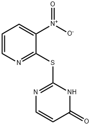 2-({3-nitro-2-pyridinyl}sulfanyl)-4(1H)-pyrimidinone Struktur