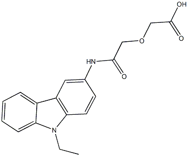 {2-[(9-ethyl-9H-carbazol-3-yl)amino]-2-oxoethoxy}acetic acid Struktur