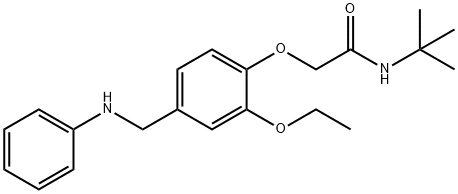 2-[4-(anilinomethyl)-2-ethoxyphenoxy]-N-(tert-butyl)acetamide Struktur