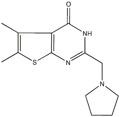 5,6-dimethyl-2-(1-pyrrolidinylmethyl)thieno[2,3-d]pyrimidin-4(3H)-one Struktur