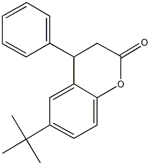 6-tert-butyl-4-phenyl-2-chromanone Struktur