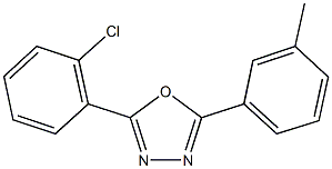 2-(2-chlorophenyl)-5-(3-methylphenyl)-1,3,4-oxadiazole Struktur