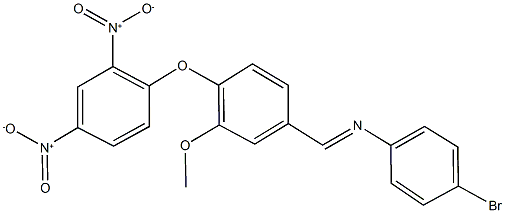 4-bromo-N-[4-(2,4-dinitrophenoxy)-3-methoxybenzylidene]aniline Struktur