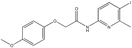 N-(5-iodo-6-methyl-2-pyridinyl)-2-(4-methoxyphenoxy)acetamide Struktur