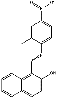 1-[({4-nitro-2-methylphenyl}imino)methyl]-2-naphthol Struktur