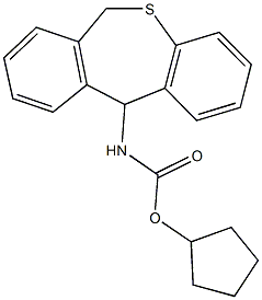 cyclopentyl 6,11-dihydrodibenzo[b,e]thiepin-11-ylcarbamate Struktur