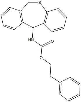 2-phenylethyl 6,11-dihydrodibenzo[b,e]thiepin-11-ylcarbamate Struktur