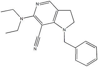 1-benzyl-6-(diethylamino)-2,3-dihydro-1H-pyrrolo[3,2-c]pyridine-7-carbonitrile Struktur