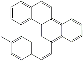 6-[2-(4-methylphenyl)vinyl]chrysene Struktur