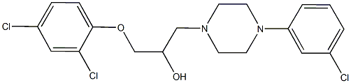 1-[4-(3-chlorophenyl)-1-piperazinyl]-3-(2,4-dichlorophenoxy)-2-propanol Struktur