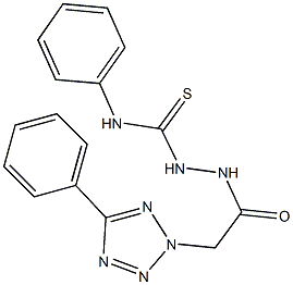 N-phenyl-2-[(5-phenyl-2H-tetraazol-2-yl)acetyl]hydrazinecarbothioamide Struktur