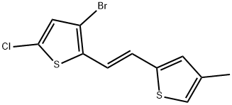 3-bromo-5-chloro-2-[2-(4-methyl-2-thienyl)vinyl]thiophene Struktur